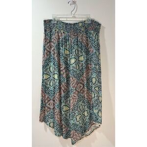 love Fire women’s 100% rayon pull on wide leg paisley short pants M/L  #42-1043